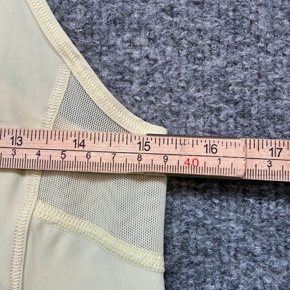 Lululemon Sculpt Tank Top Women 4 Yellow Mesh Back Activewear Yoga Gym Shirt - Picture 4 of 7